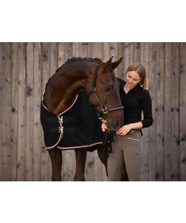 Equilyx Sweat Ceiling Horse Blanket | Perfect Fit Fleece | Moisture Absorbing Breathable Warming Transport Blanket (Black 145) - Buy Online on GoSupps.com