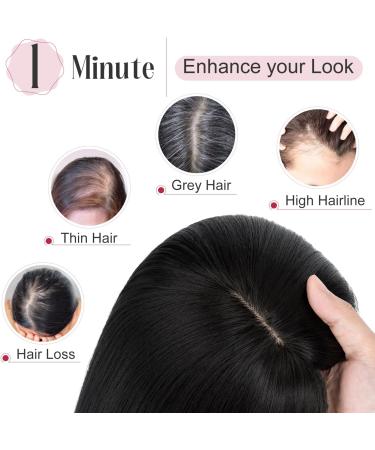 S-Noilite 18 Inch Hair Topper for Women - Big Base Clip in Hair Toppers for Thinning Hair, Hair Loss & Extensions - Natural Looking Hair Pieces & Fringe - 4A Quality - Buy Online on GoSupps.com