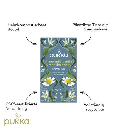 Buy Pukka Organic Herbal Tea - Chamomile Vanilla & Manuka Honey - 80 Bags | Calm Moments - 4 Pack - International Shipping Available - Buy Online on GoSupps.com