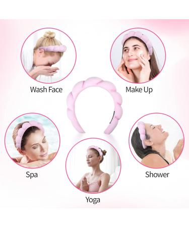 Spa Headband for Women Sponge Puffy Makeup Headband Spa Headband Non Slip Wide Headband Terry Towel Cloth Fabric Head Band Puffy Makeup Headband for Yoga Washing Makeup Removal Shower Facial Mask - Buy Online on GoSupps.com
