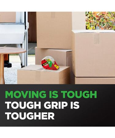 Scotch Tough Grip Moving Packaging Tape  1.88" x 54.6 yd  Strong Hold on All Box Types Including Recycled  Secures Boxes up to 80 lbs  1.88" x 54.6 yd  3" Core  Clear  1 Dispensered Roll (3500-RD) 1 Roll - Buy Online on GoSupps.com