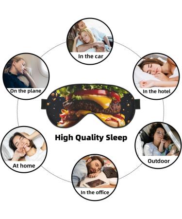Fast Food Print Eye Mask - Adjustable Blackout Eye Mask for Sleep Aid | Unisex Sleep Mask for Men & Women - Buy Online on GoSupps.com