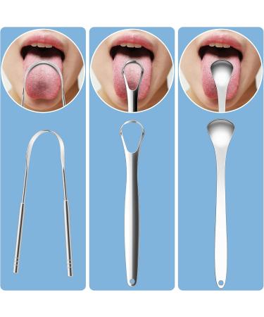 WT Stainless Steel Tongue Cleaner Scraper - Fresh Breath Oral Care Tool with Metal Box - Buy Online on GoSupps.com