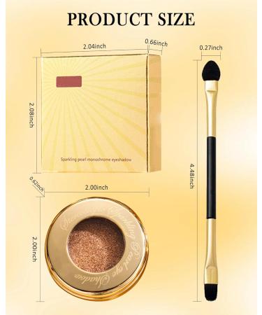 Pink Glitter Eyeshadow Pearl Shimmer Eye Shadow Palette with Brush Longwear Waterproof Cream Eyeshadow High Pigmented Ultra-Blendable Sparkly Single Highlighter Makeup Sombras Para Ojos Con Brillo-02 02# Rose Pink - Buy Online on GoSupps.com