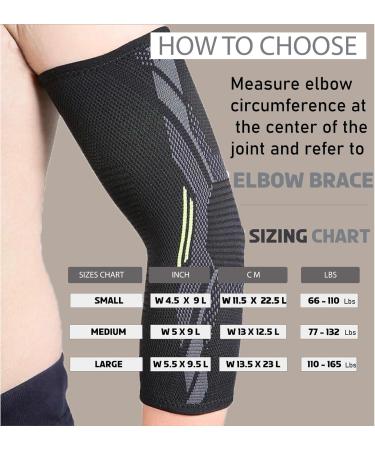VEROLO Elbow Brace - Pack of 2 Compression Arm Sleeves for Men & Women | Tennis Elbow Support & Pain Relief | Large Black Weightlifting Elbow Sleeve - Buy Online on GoSupps.com