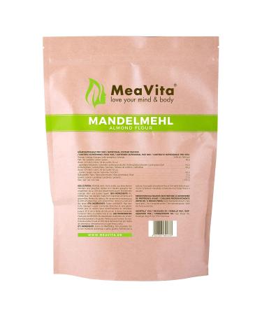 Meavita Almond Flour - Natural Blanched Ground Almonds (1000g) | Protein-Rich & Calorie-Free Sugar Alternative for Baking - 1kg Pack - Buy Online on GoSupps.com
