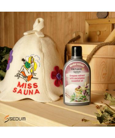 Sedum Natural Herbal Extract for Sauna & Massage - 240ml Infusion with Oregano Juniper Propolis & Essential Oils - Buy Online on GoSupps.com