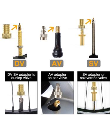 QEEFOP Bicycle Valve Adapter Set - Sclaverand Valves for Compressor & Air Pumps - Universal Bicycle Valve Solution - Buy Online on GoSupps.com