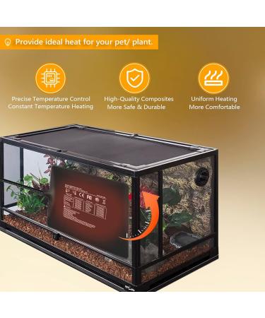 FIPASEN Reptile Heating Mat 6x8 Inch with Digital Thermostat - Ideal for Various Pets and Plants - Upgraded Heating Pad with Thermostat Included - Buy Online on GoSupps.com