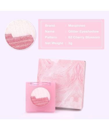 Korean Bling Eye Makeup Palette Aurora Holographic Pigment - Pink Eyeshadow & Highlighter Powder (02 Cherry Blossom) - Buy Online on GoSupps.com