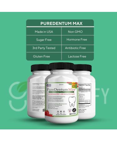 PureDentum for Gums and Teeth Health & Fresh Breath - 40 Billion CFU Advanced Oral Probiotics for Mouth Bad Breath Capsule Supplement - 3 Pack - Buy Online on GoSupps.com