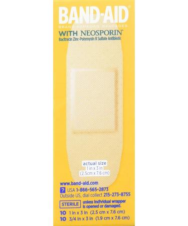 BAND-AID with Neosporin Bandages Assorted Sizes 20 Each (Pack of 2) - 40 Count Total - Buy Online on GoSupps.com