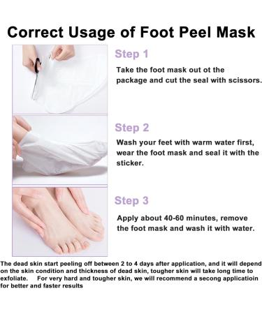 Foot Peel Mask 2 Pack Foot Mask Callus Remover - Repair Heels & Removes Dry Dead Skin for Baby Soft Feet - Exfoliating Foot Peeling Mask for Hard Skin - Peeling - Buy Online on GoSupps.com