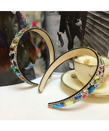 Fodattm Women's Glitter Rhinestone Wide Brim Headband - Stylish Multicolor Accessory for All Occasions | International Shipping - Buy Online on GoSupps.com