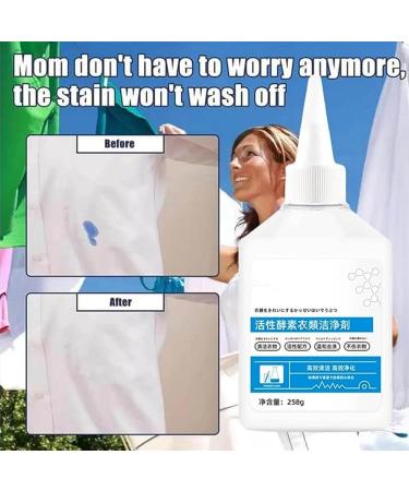 Active Enzymes for Clothes Cleaning Garment Stubborn Stain Cleaner Oil Remover Bio-Enzyme Degreasing Agent (2pcs) - Buy Online on GoSupps.com