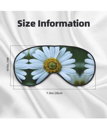 SSIMOO White Daisy Print Ultra-Soft Light-Blocking Eye Mask | Optimal Comfort for Restful Sleep - Black - Buy Online on GoSupps.com