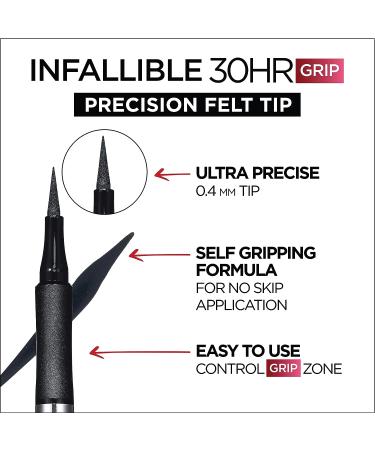 L'Or al Paris Infallible Grip Precision Felt Eyeliner - Green 0.03 fl oz | Smudge-Resistant, Long-Lasting, Waterproof - Buy Online on GoSupps.com