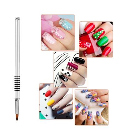 Accmor 3D Acrylic Nail Brush - Kolinsky Bristle, Size #2 - Non-Slip Handle - Silver Metal - Pack of 1 - Buy Online on GoSupps.com