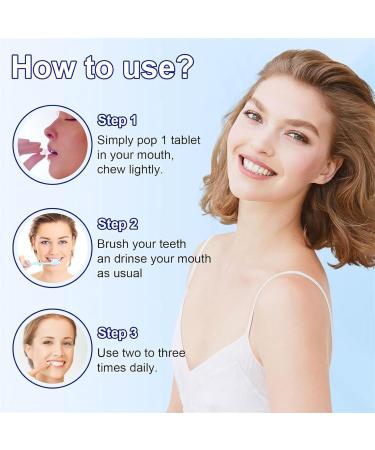 Hydroxyapatite Toothpaste Tablets Chewable Whitening Toothpaste Tablets Mouthwash Tablets for Sensitive Teeth Remove Yellowing and Whiten Teeth - Buy Online on GoSupps.com