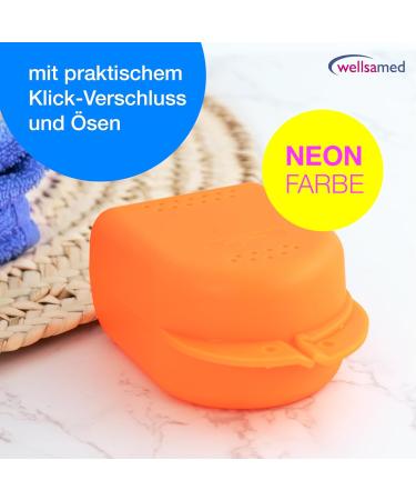 Wellsamed KFO Splint Box Green Line - 100% Recycled Orange Storage for Dental Braces & Splints | Eco-Friendly eCommerce - Buy Online on GoSupps.com