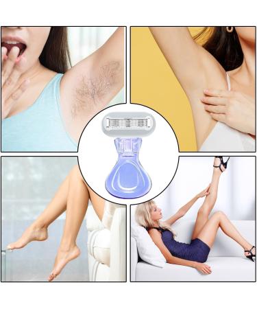 Streysisl Women's Razor - Moisturizing Manual Shaving for Bikini Liners | Smooth Grip Design Perfect for Pubic Hair | Purple - Buy Online on GoSupps.com