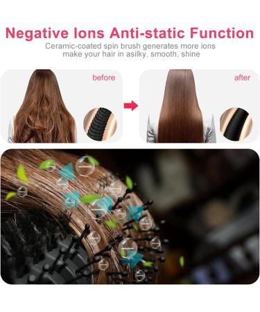 Hair Dryer Brush Hair Dryer and Volumizer Hot Air Styler Brush Professional Negative Ion Anti-Frizz Hair Dryer Styler Brush for Hair Straightening Curling and Styling.(Black Red) - Buy Online on GoSupps.com