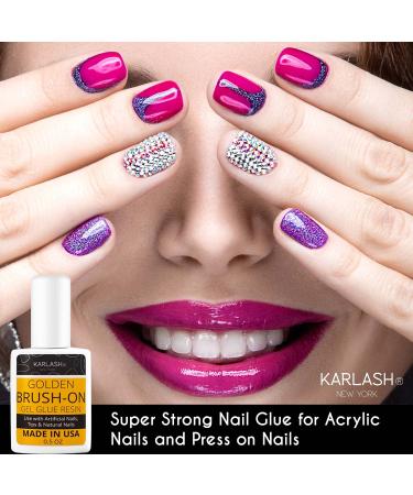 Karlash Gold Super Strong Nail Glue for Acrylic Nails - 1 Pack Adhesive for Nail Art, Glitter, and Gems - Buy Online on GoSupps.com