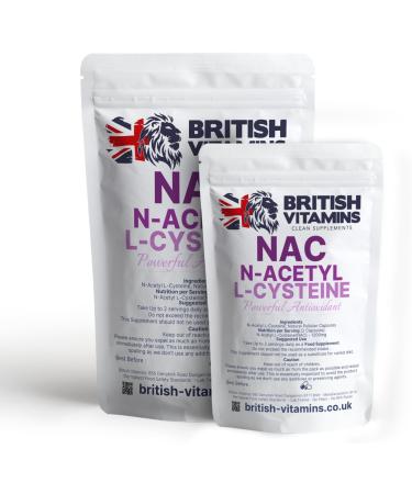 NAC N Acetyl Cysteine 600mg Capsules - 180 Vegan Capsules, Clean & Genuine Formula with No Fillers - 1200mg Serving - Buy Online on GoSupps.com