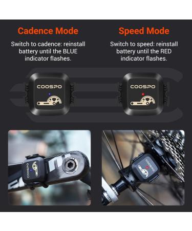 COOSPO Bluetooth Ant+ Bike Speed & Cadence Sensor - IP67 Waterproof Compatible with Zwift Rouvy Kinomap & More (BK467) - Buy Online on GoSupps.com