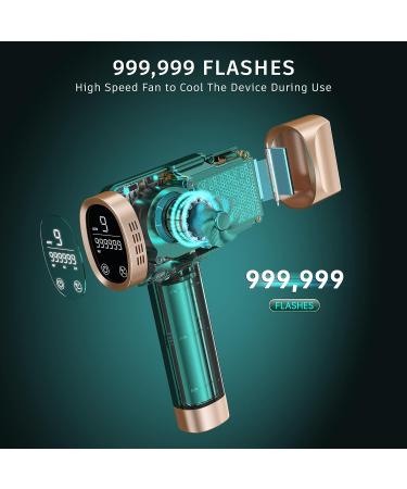 At-Home IPL Hair Removal Device for Women and Men - Laser Permanent Hair Removal - 999,999 Flashes - Gift Idea - Face, Arm, Leg, Whole Body Use - Green - Buy Online on GoSupps.com