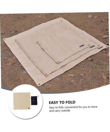 Yardenfun 1pc BBQ Fire Mat Outdoor Mat Camping BBQ Fireproof Cushion Mat Protection Decorate 80x80cm Light Yellow - Buy Online on GoSupps.com