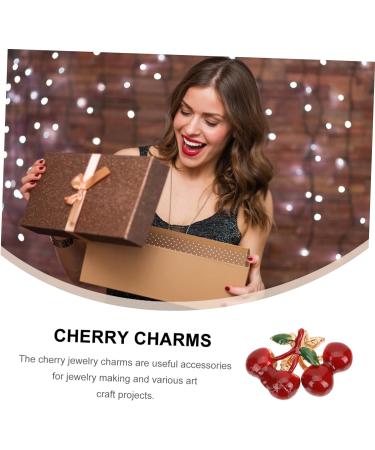 VILLCASE 20 Pcs Fruit Drop Oil Pendant Diy Charms Charm Necklace Loose Miniture Decoration Bottle Accessories Charms for Necklace Making Trendy Necklace Alloy Supplies Cherry - Buy Online on GoSupps.com