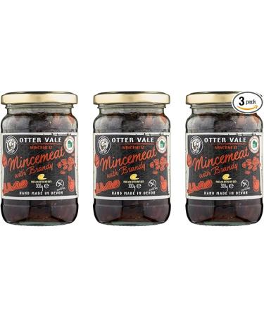 Otter Vale - Mincemeat with Brandy, made with butter and a healthy splash of brandy, hand-made in Devon, gluten-free, 300g glass jar x 3 - Buy Online on GoSupps.com