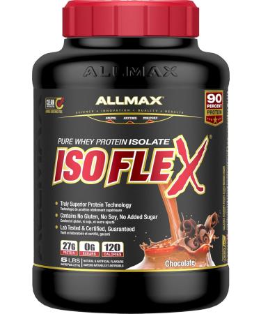 Allmax Isoflex 100% Whey Protein Isolate with Shaker Bottle Chocolate 5lbs - Buy Online on GoSupps.com