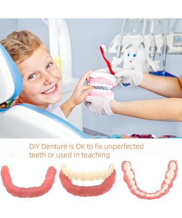 DIY Denture Kit - Top & Bottom Fake Teeth with Comfort Fit for Everyday Use Natural-Looking Emergency Replacement Solution - Buy Online on GoSupps.com