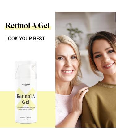 Retinol-A Gel | Best Anti-Aging Moisturizer for Fine Lines & Wrinkles | Daily Vitamin A Facial Gel | Smooth Firm Youthful Skin (3.4 oz - Buy Online on GoSupps.com