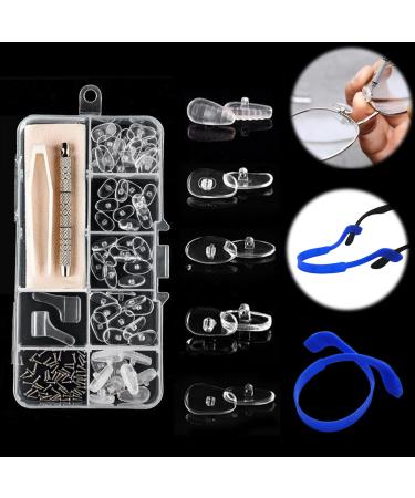 36 pieces of glasses repair set air chamber nose pads silicone non-slip glasses nasal pads glasses pads silicone nasal pads anti-slip-nose pads screw glasses nasal pads for glasses