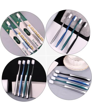 Minkissy Soft Toothbrush Set - 4 PCS Adult Travel Toothbrushes & Hotel Accessories - Gentle Fur Toothbrush for Daily Care & Prosthesis Cleaning - Ideal for Expecting Mothers - Buy Online on GoSupps.com
