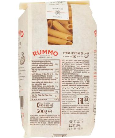  Italian Gourmet E.R. Rummo Penne Lisce N. 59 Durum Wheat Semolina Pasta 500g + Box Italian Gourmet Tomato Pulp 400g - Buy Online on GoSupps.com