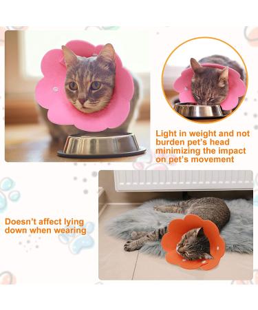 TrelaCo 3-Piece Adjustable Cat Recovery Collar - Sunflower Design for Cats, Kittens, Puppies, and Rabbits - Prevent Biting and Scratching - Medium Size - Buy Online on GoSupps.com