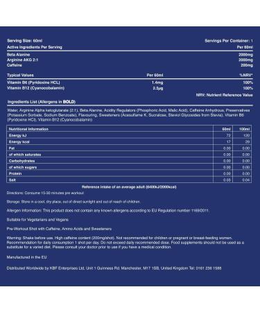 Warrior Rage Energy Shots Shot Drink - Energy - Pack of 12 - 60ml - Buy Online on GoSupps.com