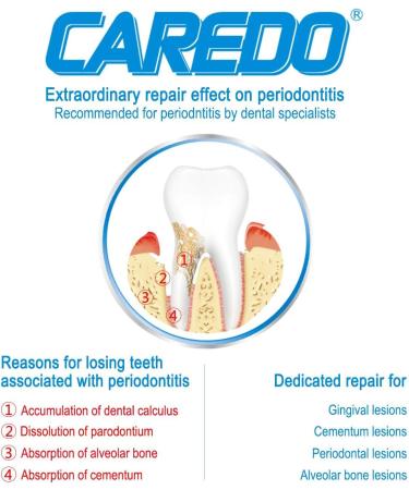 CAREDO Healing Periodontitis Treatment Toothpaste - Gingivitis & Gum Disease Treatment - Fluoride Free, 3.52oz - Buy Online on GoSupps.com
