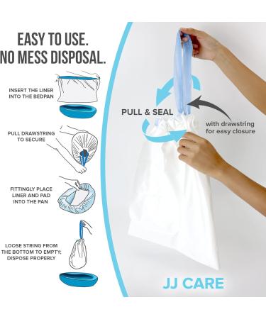 JJ CARE Bedpan Liners (Pack of 35) - Super Absorbent, Leak-Proof Disposable Bags for Elderly, Medical Grade - Buy Online on GoSupps.com