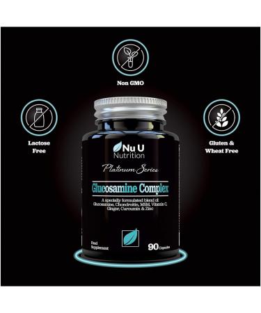 Glucosamine and Chondroitin Complex - 90 High Strength Capsules for Joint Care - Nu U Nutrition - Buy Online on GoSupps.com