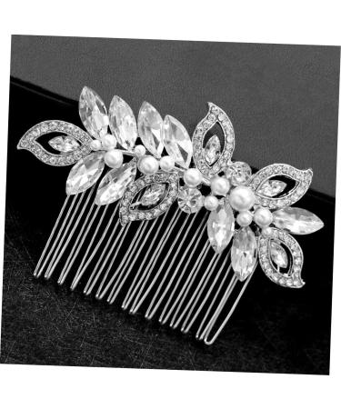 Didiseaon 1pc Barrettes for Women Bridal Hair Comb Rhinestone Headpiece Rhinestone Hair Comb Hair Jewels for Women Flower Girl Hair Accessory Tiara Bride Hair Accessories Wedding - Buy Online on GoSupps.com