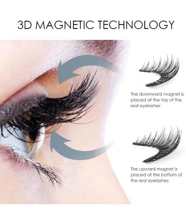 GeRRiT Magnetic Eyelashes Reusable Magnetic Eyelashes Magnetic Fake Eyelashes with Applicator 3D Magnetic False Eyelashes No Glue Natural Look KS01-4 - Buy Online on GoSupps.com