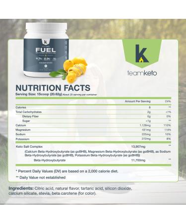 Exogenous Ketones Powder | Pure Keto BHB Salts - Dairy & Gluten Free Energy Boost & Mental Performance | Best Keto Supplements - Lemon Lime Flavor 436g - Buy Online on GoSupps.com