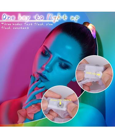 24PCS LED Light Up Hair Scrunchies for Women & Girls - Colorful Yarn Elastic Bands for Glow in the Dark Hair Accessories - Perfect for Halloween & Neon Party - Includes Storage Bag - Buy Online on GoSupps.com