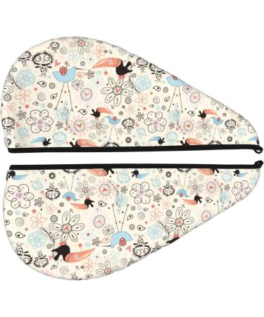 Funniest Birds Microfiber Hair Towel - Super Absorbent Coral Velvet Wrap for Long Curly & Thick Hair - Quick Dry Hair Cap for Women - Buy Online on GoSupps.com