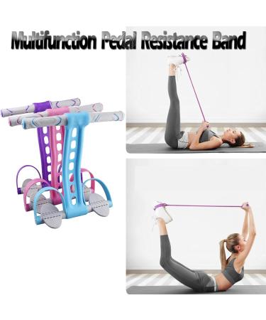 Yoga Pedal Resistance Band - Home Gym Exercise Equipment for Arms & Abs Purple - Buy Online on GoSupps.com